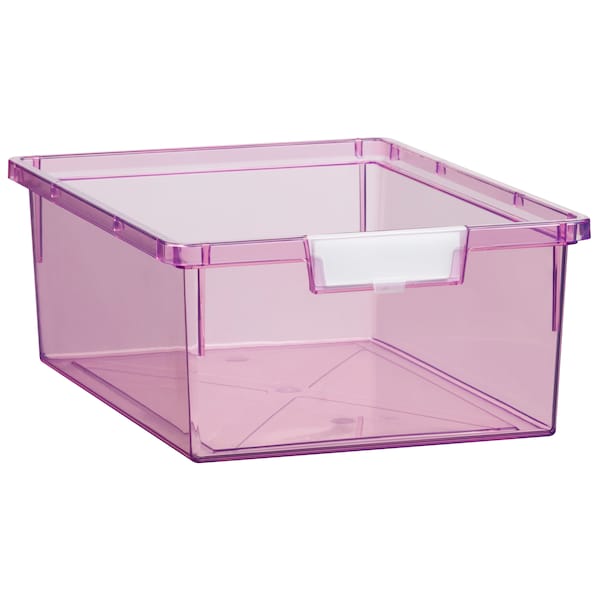 Bin, Tray, Tote, Purple, High Impact Polystyrene, 12.25 In W, 6 In H